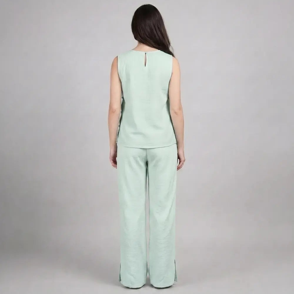 SOL MAMA Side Buttoned Nursing Top - Sea Green