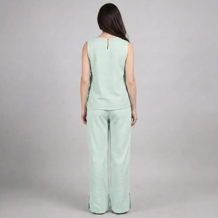 SOL MAMA Side Buttoned Nursing Top - Sea Green