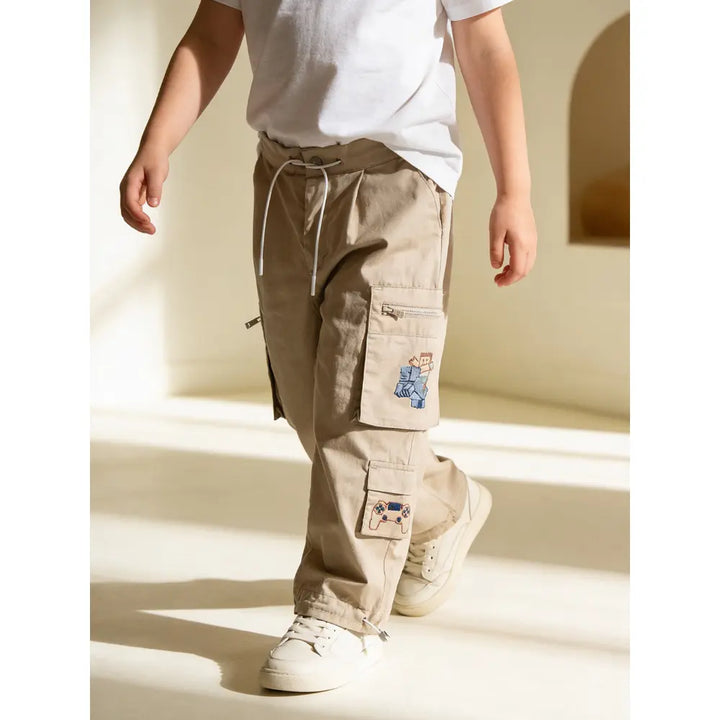 The Baby Trunk Unisex Minecraft Cargo Pants - Brown
