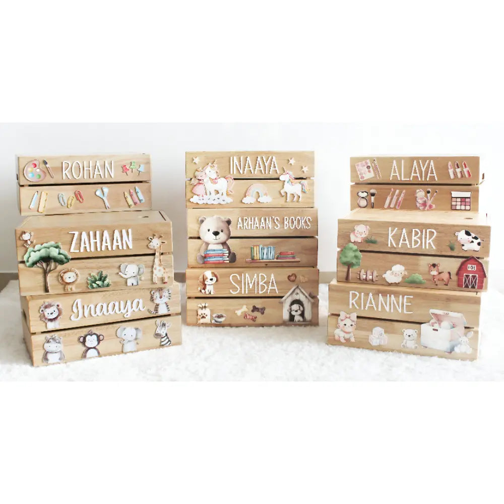 The Tiny Trove Personalized Wooden Box - Princess Theme