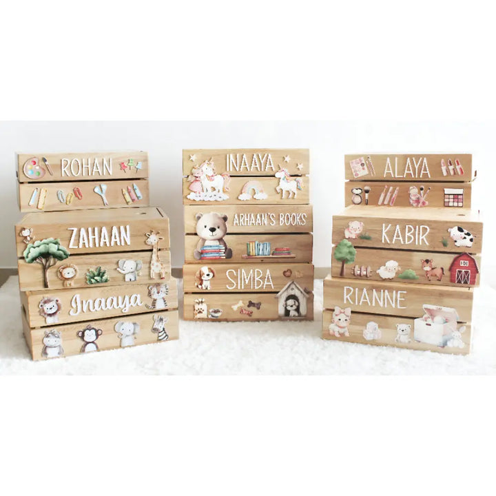 The Tiny Trove Personalized Wooden Box - Princess Theme