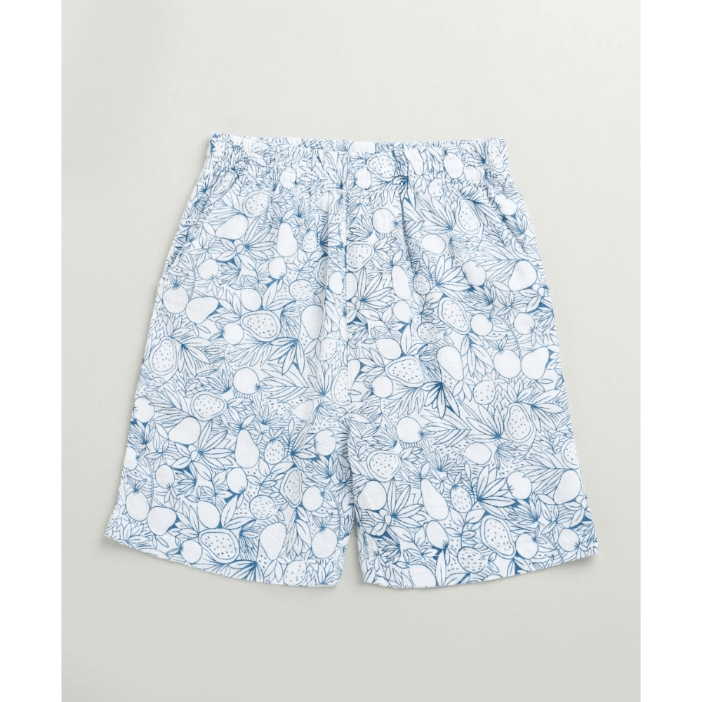 Sweetlime By AS Blue &amp; White Lemon Print Cotton Co-ord Set