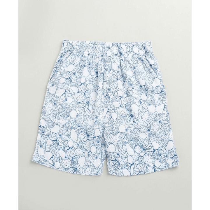 Sweetlime By AS Blue &amp; White Lemon Print Cotton Co-ord Set