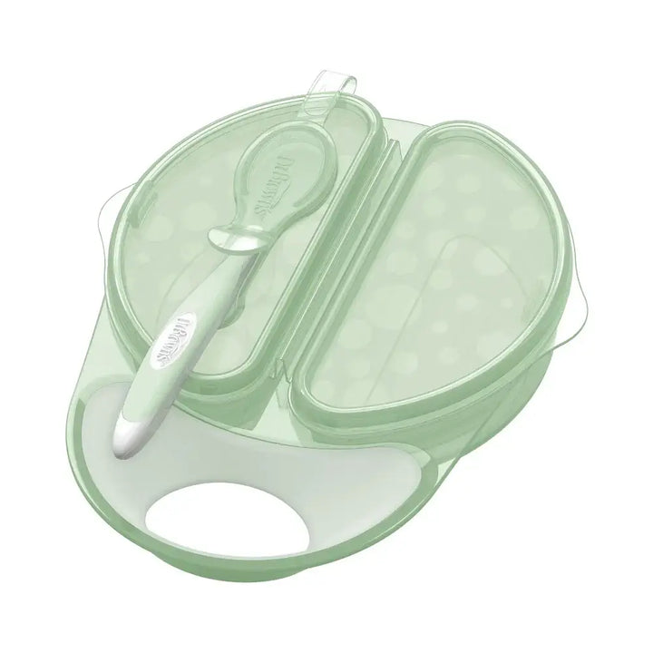 Dr. Brown’s Travel Fresh Bowl and Spoon - Light Green -1 Pack