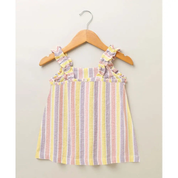 Sweetlime By AS Multicoloured Striped Blouse with a Bloomer