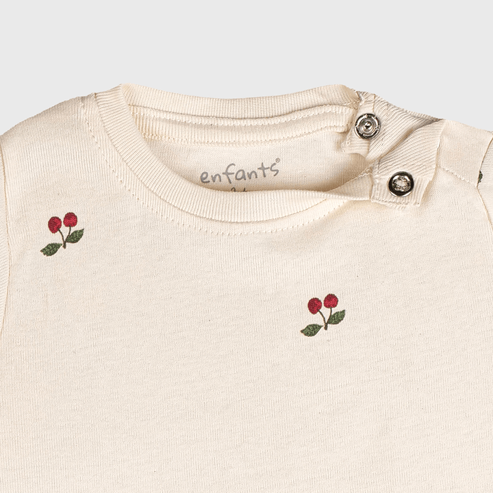 Enfants Creamy Cherry Co-Ords - Beige