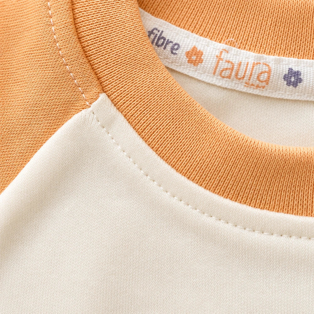 Faura Unisex Banana Cotton Signature Co-ord - Ivory / Peach