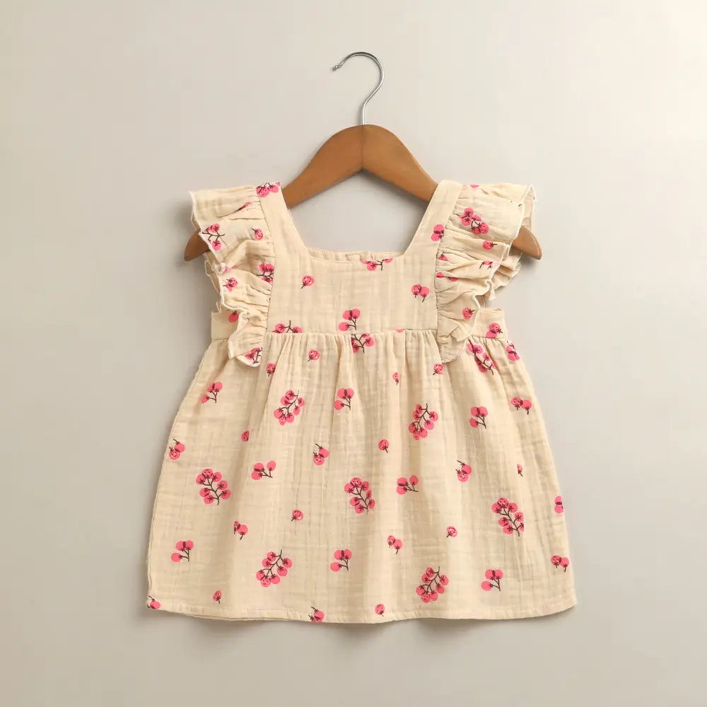 Sweetlime By As Cherry Kiss Cotton Ruffle Summer Co-ord Set