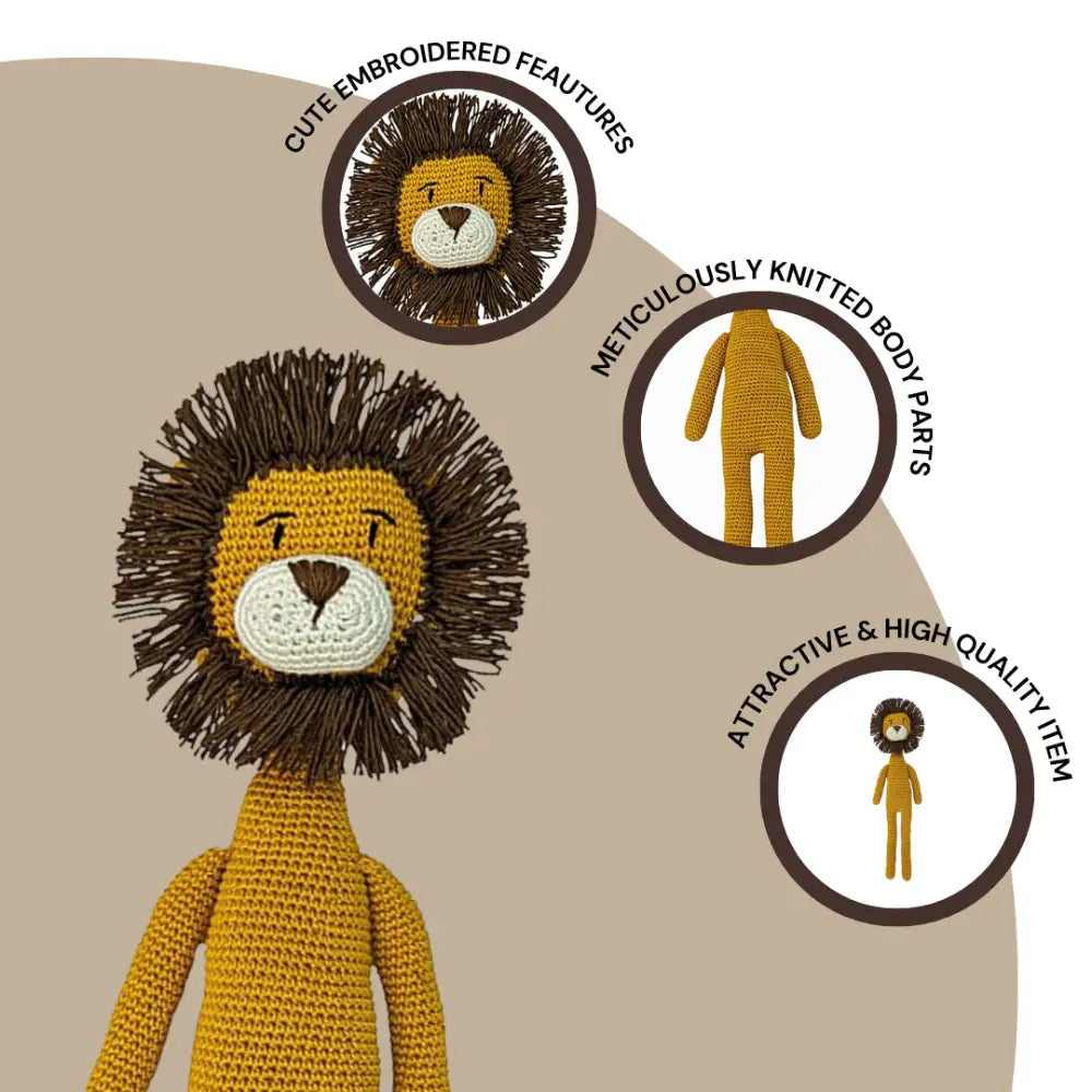 Happy Threads Hugo the Lion – Lovingly Handcrafted Crochet Cuddle King