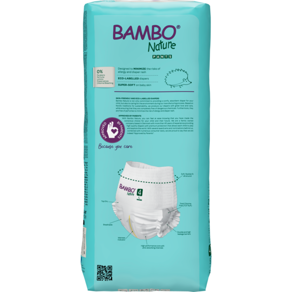 Bambo Nature Skin Friendly Pant Style Diapers - Large (7-12 kgs)