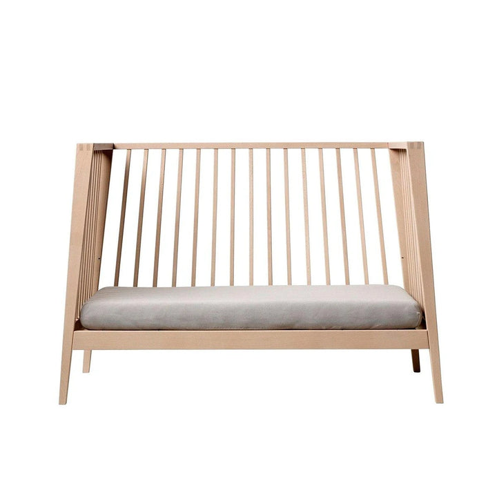 Leander Linea Baby Cot, Beech Wood, Adjustable Mattress Height, Convertible Design without mattress