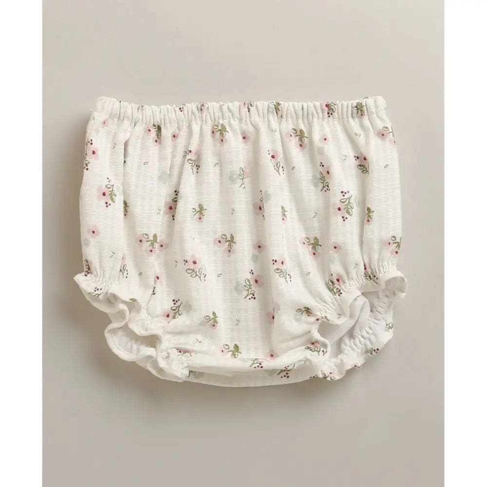 Sweetlime By As Organic Cotton Viscose Shell Top &amp; Pink Tweed Jacquard Shorts Set - White - 24-36M