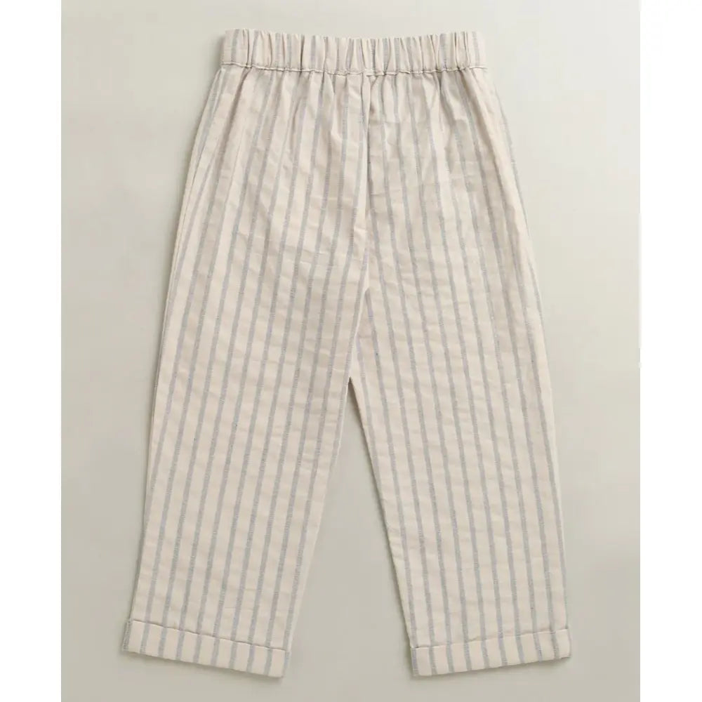 Sweetlime By As Classic Stripes &amp; White Shirt Set - Off White &amp; Beige