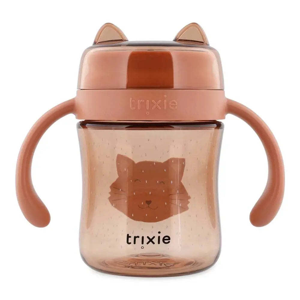 Trixie 360° Baby Training Cup with Handles | No-Spill Sippy Cup for Toddlers | BPA-Free Tritan™ Cup with Lid &amp; Easy Grip Handles | 6 Months+  | Mrs. Cat