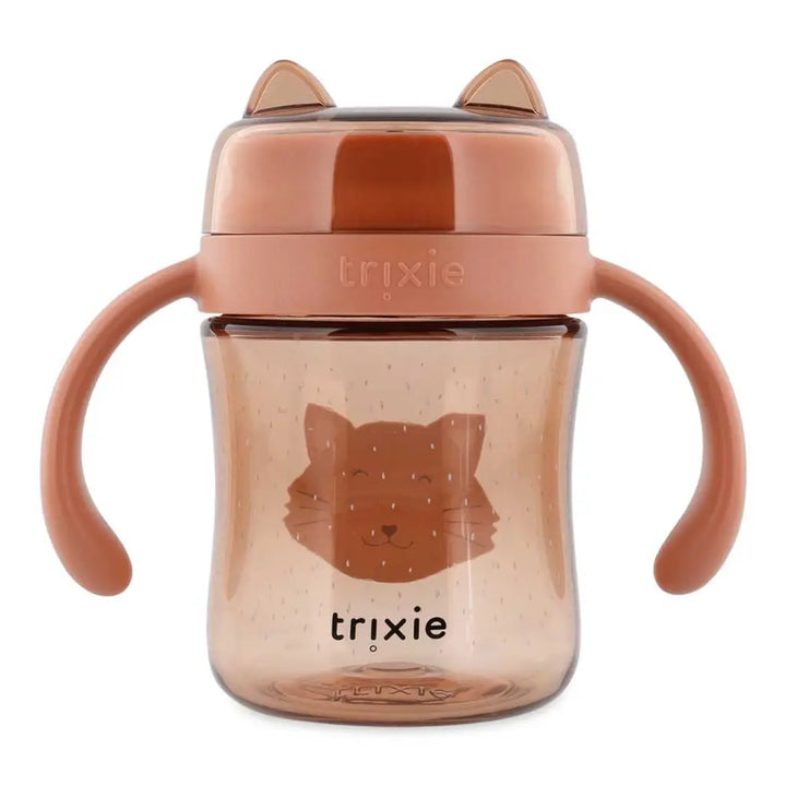 Trixie 360° Baby Training Cup with Handles | No-Spill Sippy Cup for Toddlers | BPA-Free Tritan™ Cup with Lid &amp; Easy Grip Handles | 6 Months+  | Mrs. Cat