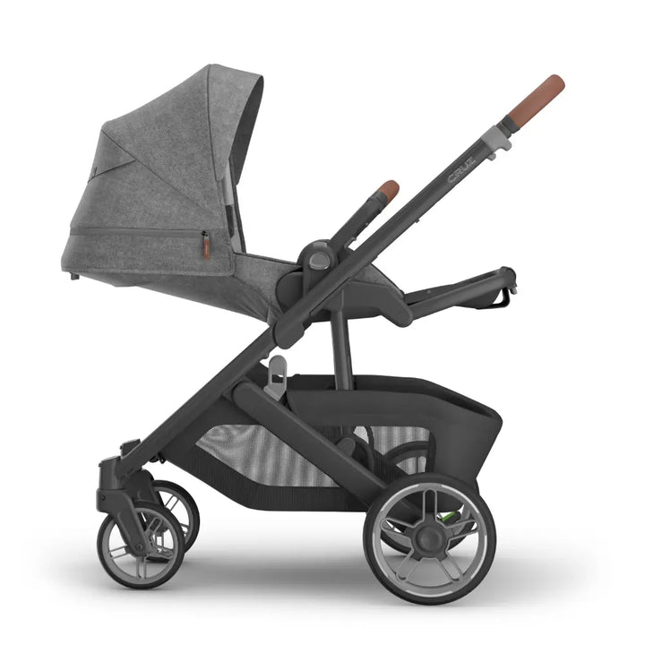 UPPAbaby Cruz V3 City Stroller, Reversible Seat, Flat Recline, Includes Bumper Bar, Insect Net, Rain Cover, up to 4 Years - Greyson/Charcoal