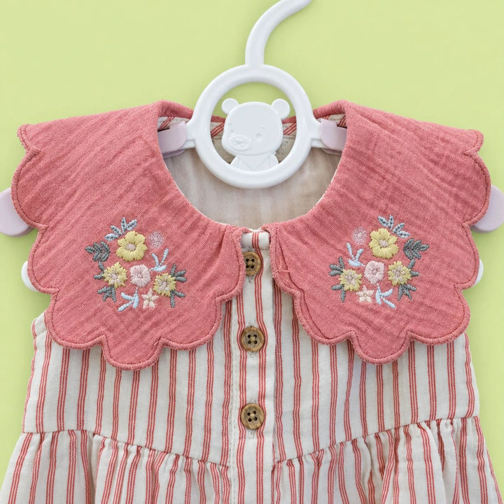 Sweetlime By AS Coral Blossom Romper &amp; Bonnet Set For Girls