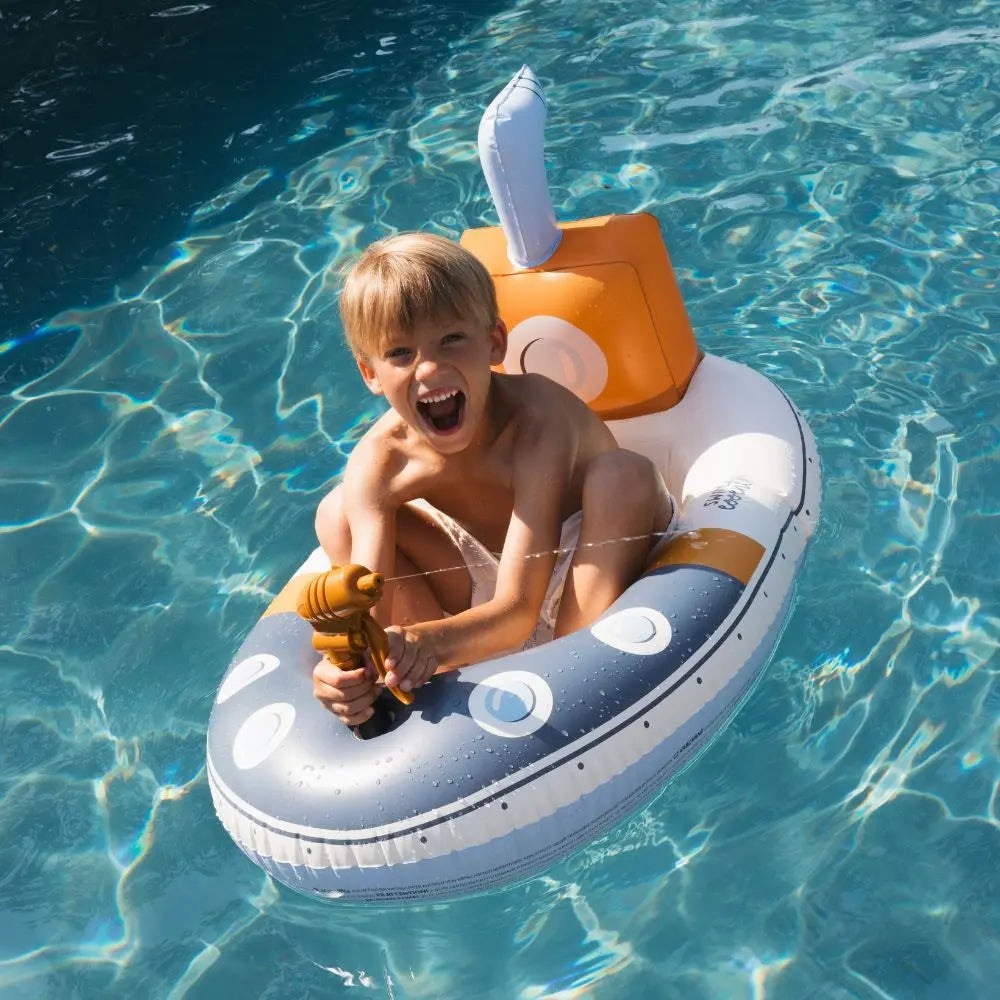 Swim Essentials Float Boat Yellow Submarine, Inflatable Baby Bath Tub for Infants 0–12 Months