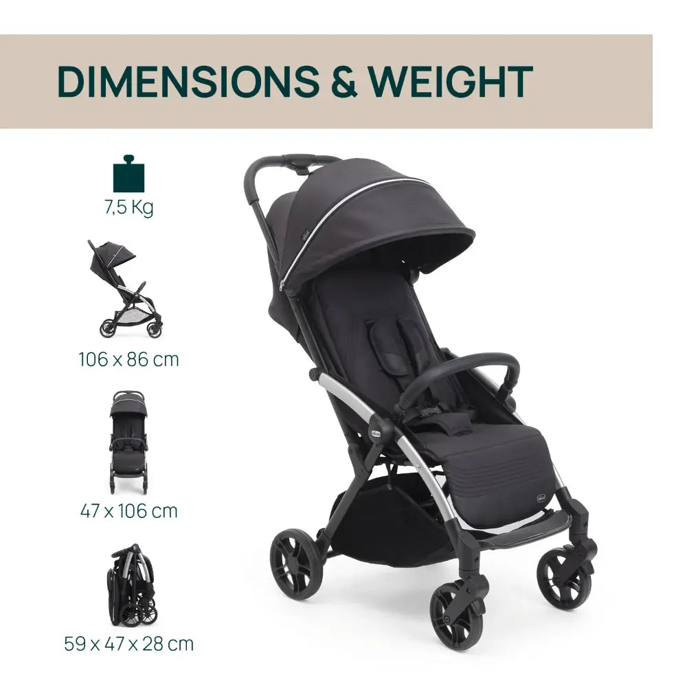 Chicco Goody Xplus Stroller Ebony - Black
