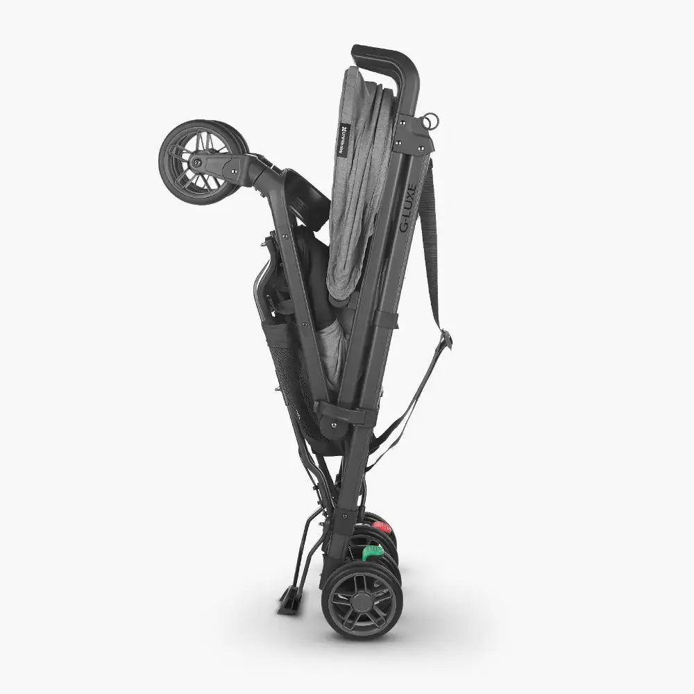 UPPAbaby G-LUXE Lightweight Stroller, One-Hand Recline, UPF 50+ Canopy, Compact Fold, Cup Holder Included, Up to 25 kg - Greyson-Charcoal Melange/Carbon Frame