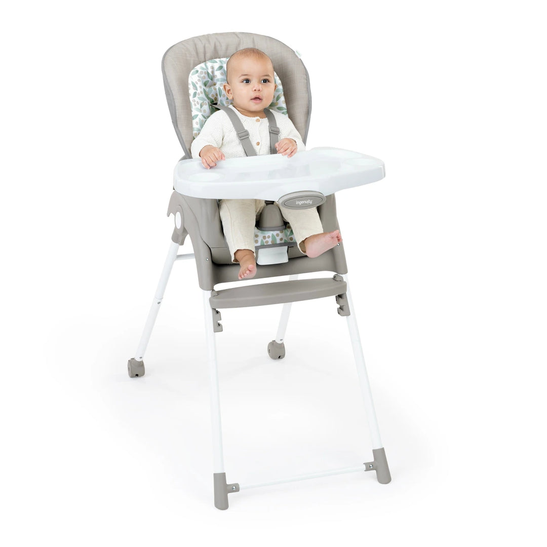 Ingenuity Trio Foldaway 6-in-1 High Chair with Booster Seat, Toddler Chair &amp; Foldable Easy Storage Design, 6M - 5 Years - Endless Blooms
