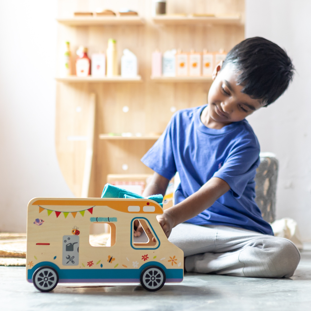 Playbox Little Camper Wooden Camping Toy Set for Kids