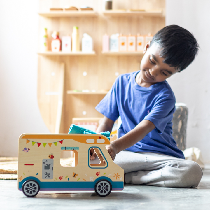 Playbox Little Camper Wooden Camping Toy Set for Kids