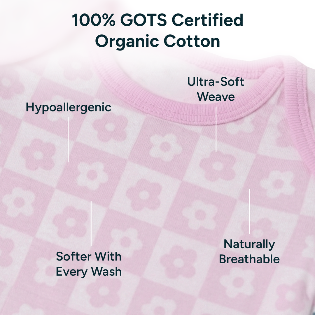 Nintara Baby 100% Cotton Unisex Bodysuit &amp; Pant Set – Baby Bloom (Pack of 1)
