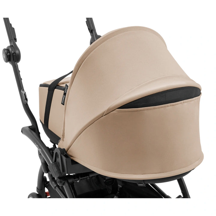 Stokke YOYO⁵ Bassinet | Lightweight Newborn Carrycot | 2-in-1 Carry Cot | Thick Double Mattress | Fully Flat Recline | Breathable Design | Easy Clip-On | Requires YOYO Frame (Sold Separately) | Taupe