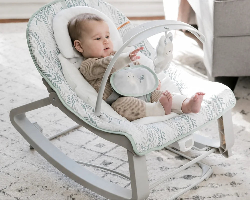 Ingenuity Keep Cozy 3-in-1 Grow with Me Baby Bouncer, Rocker &amp; Toddler Seat with Soothing Vibrations, 0 - 30 months - Spruce