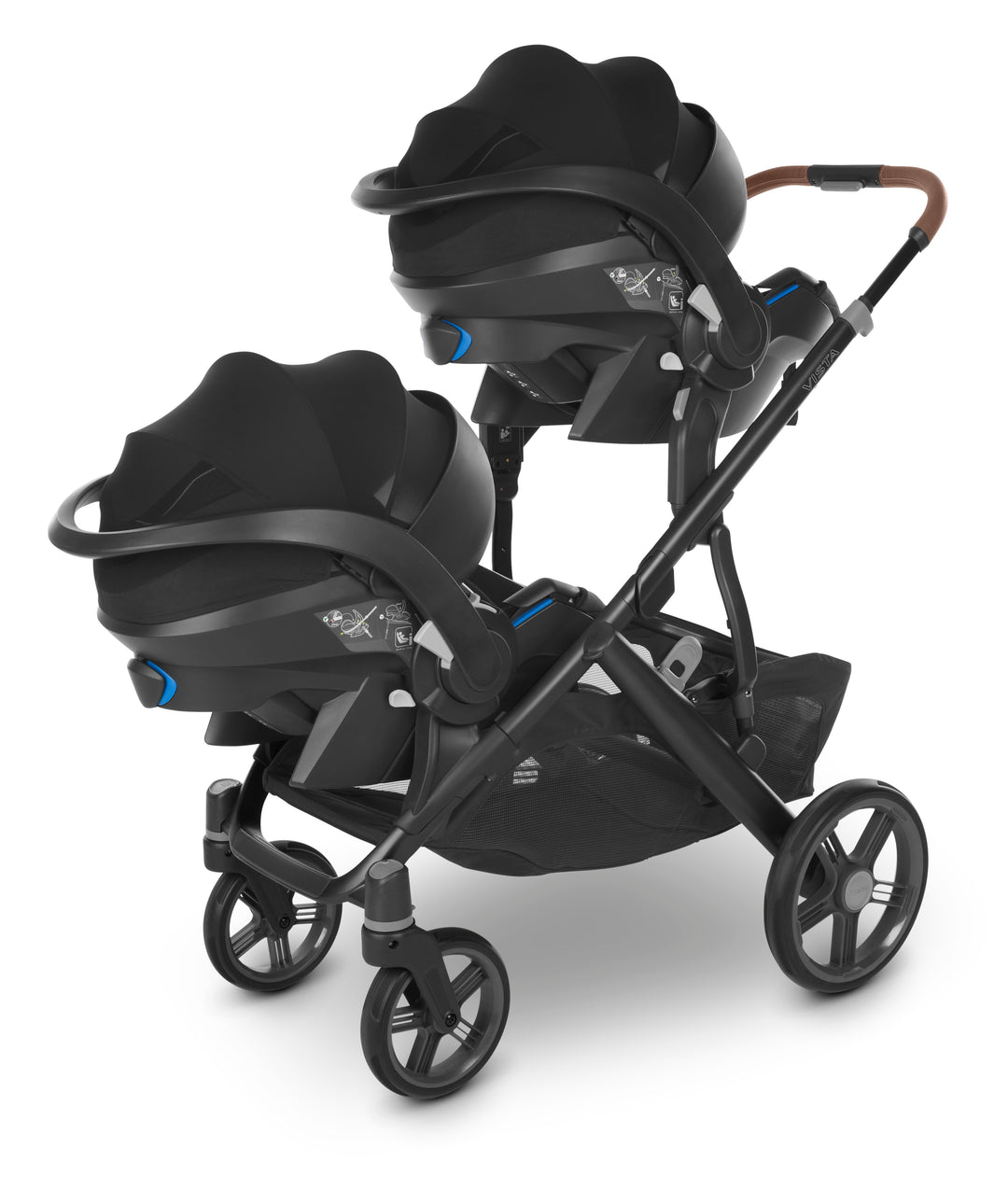 UPPAbaby Vista Lower Adapters, Second Seat Adapter, Quick No-Tool Installation, Convienently Folds