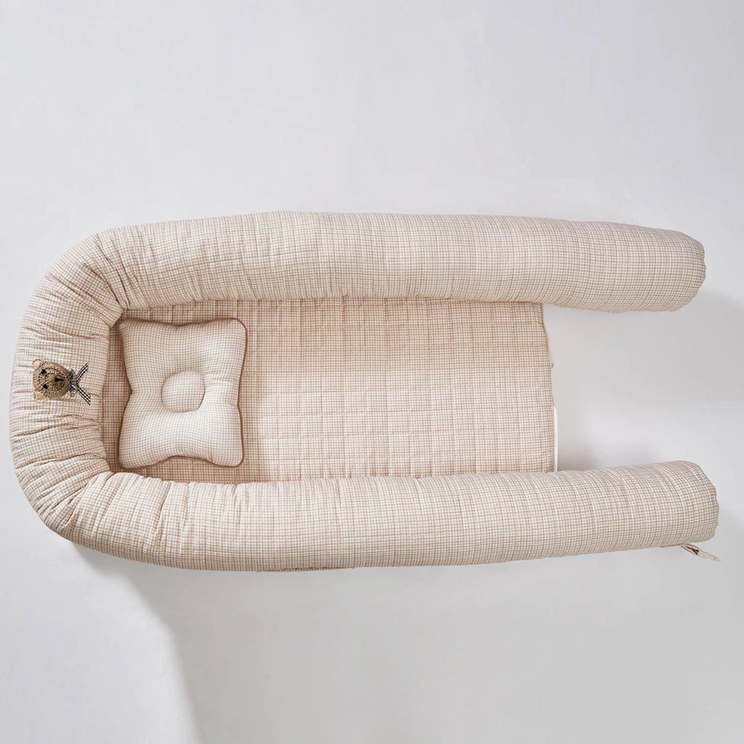 Annasimona Kids Newborn Baby Nest - Teddy Checks