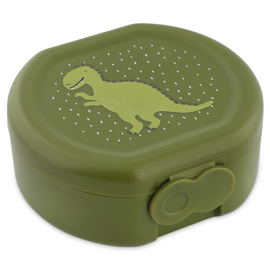 Trixie Kids Snack Box Set | 2-Piece Lunch &amp; Snack Storage Boxes with Easy Clip Closure, Dishwasher-Safe Design for School &amp; Travel | 3 Years Onwards | Mr. Dino