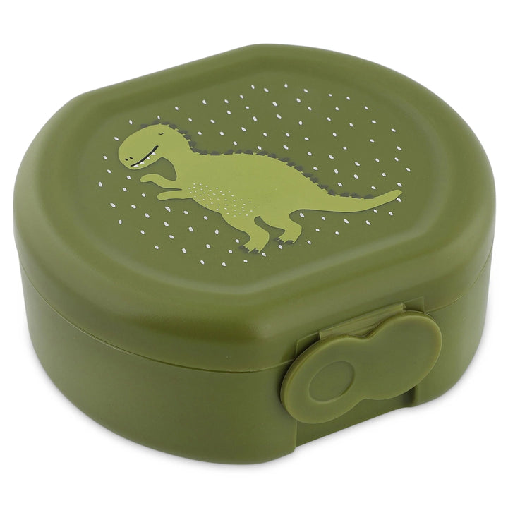 Trixie Kids Snack Box Set | 2-Piece Lunch &amp; Snack Storage Boxes with Easy Clip Closure, Dishwasher-Safe Design for School &amp; Travel | 3 Years Onwards | Mr. Dino