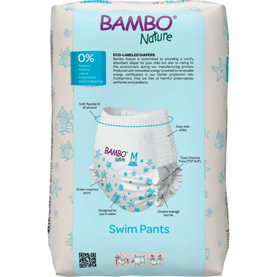 Bambo Nature Disposable Swim Diaper Pants, Medium (12+ kg)