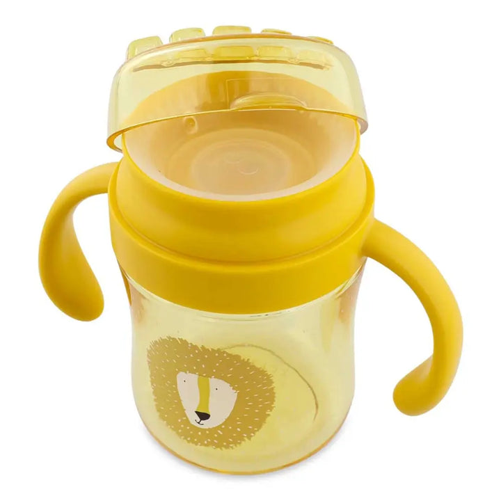 Trixie 360° Baby Training Cup with Handles | No-Spill Sippy Cup for Toddlers | BPA-Free Tritan™ Cup with Lid &amp; Easy Grip Handles | 6 Months+ | Mr. Lion