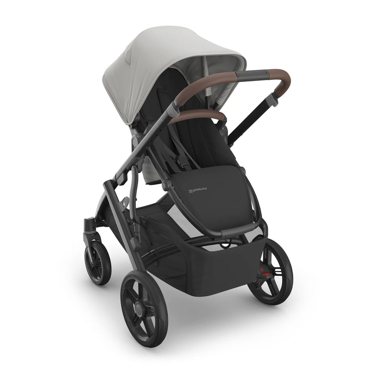 UPPAbaby Vista V3 Reversible Seat Stroller, Flat Recline, Multiple Seat Configurations, Converts to Sibling Stroller, Includes Insect Net and Rain Cover, up to 4 Years - Savannah/Pearl Grey
