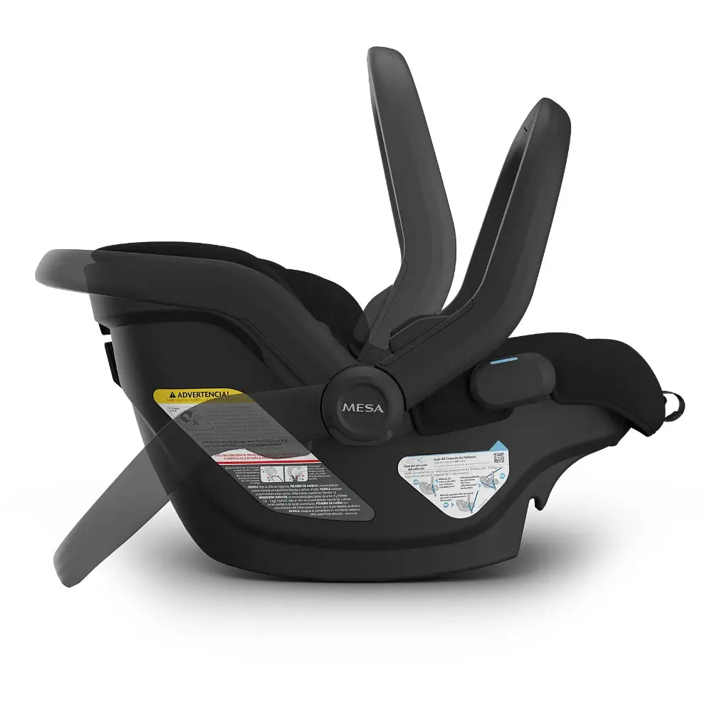 UPPAbaby Mesa V3 Newborn Car Seat with Safety Base, Rear Facing for Infants, Easy Installation, Carry Handle with Sun Canopy, Suitable from Birth - James/Black