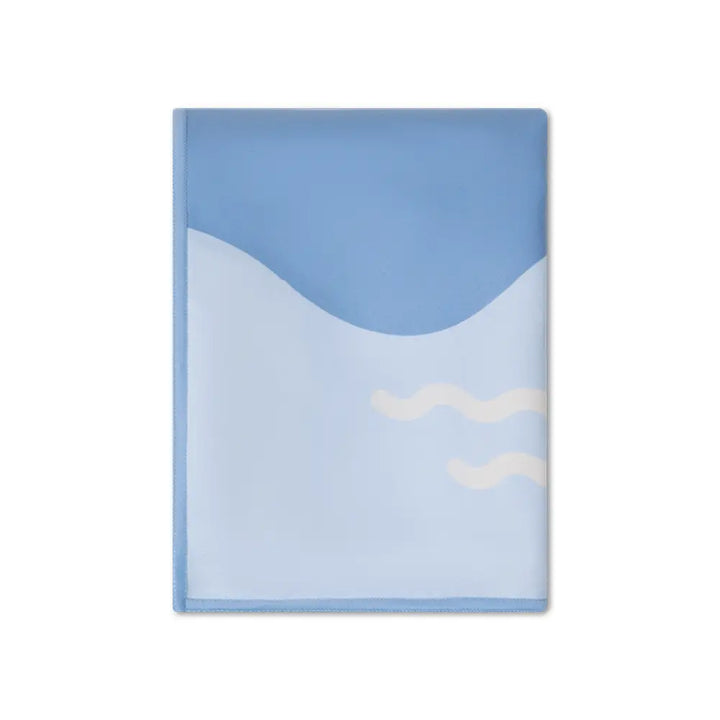 Swim Essentials Microfiber Beach Towel, Quick-Dry Sand-Resistant Towel, 135 × 65 cm, Blue- Seas The Day