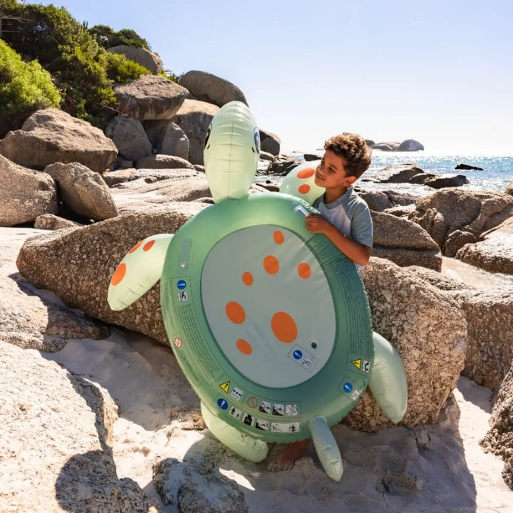 Swim Essentials Luxury Pool Float, Multicolored Inflatable Turtle, Kids Pool Lounger for Ages 6+, 200 cm