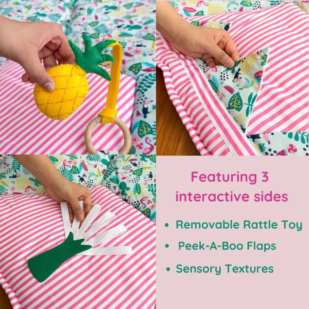 GWD Kids Tropical Paradise Play Gym &amp; Sensory Mat Set