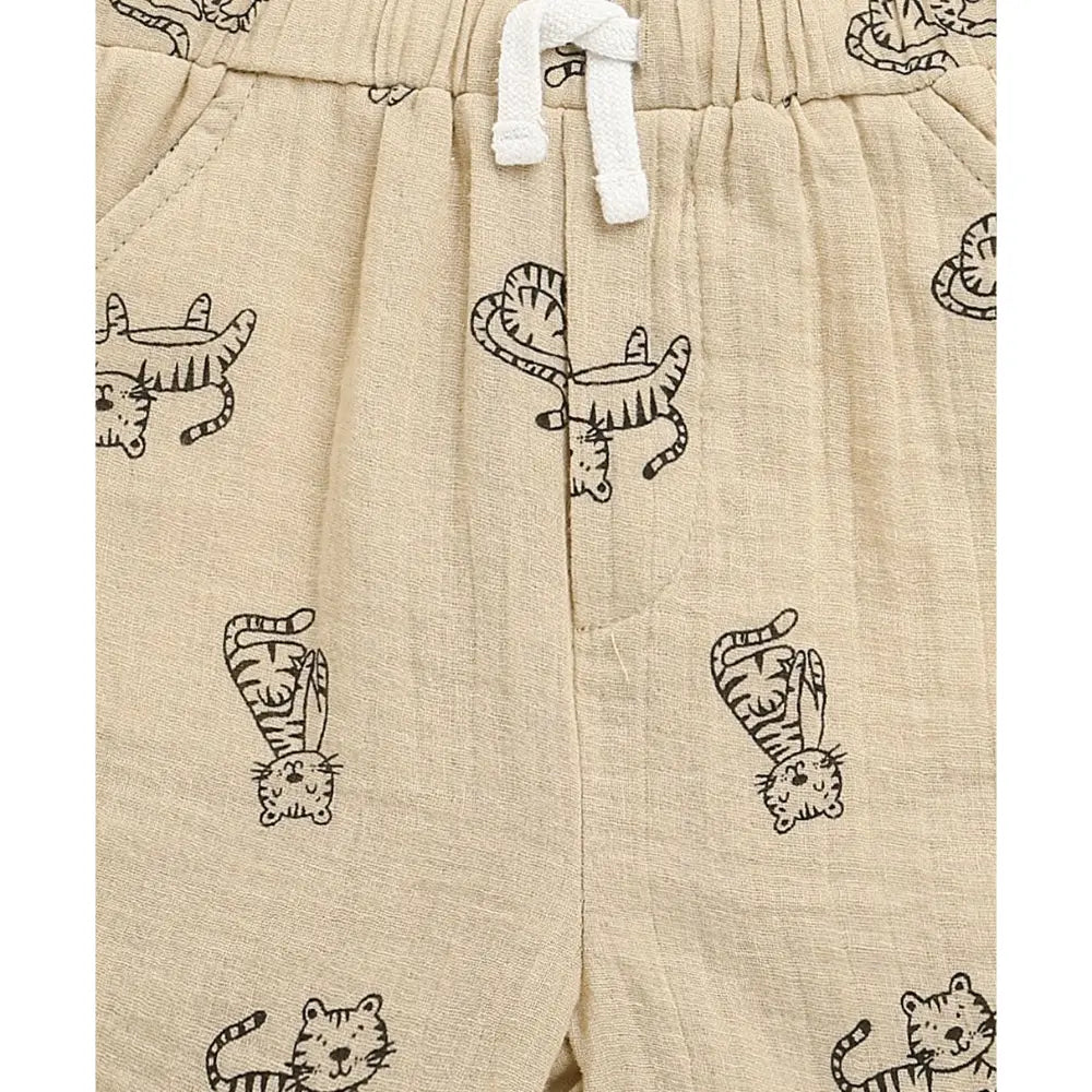 Sweetlime By AS Tiger Print Cotton Co-ord Set