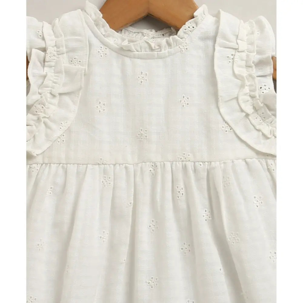 Sweetlime By As Organic Cotton Pure Grace White Dress &amp; Bloomer Set - White
