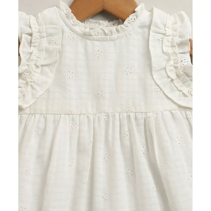 Sweetlime By As Organic Cotton Pure Grace White Dress &amp; Bloomer Set - White