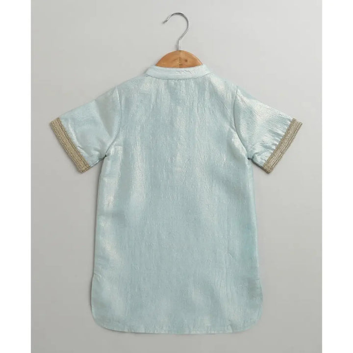 Sweetlime By AS The Crystal Breeze Pleated Set - Sky Blue &amp; White