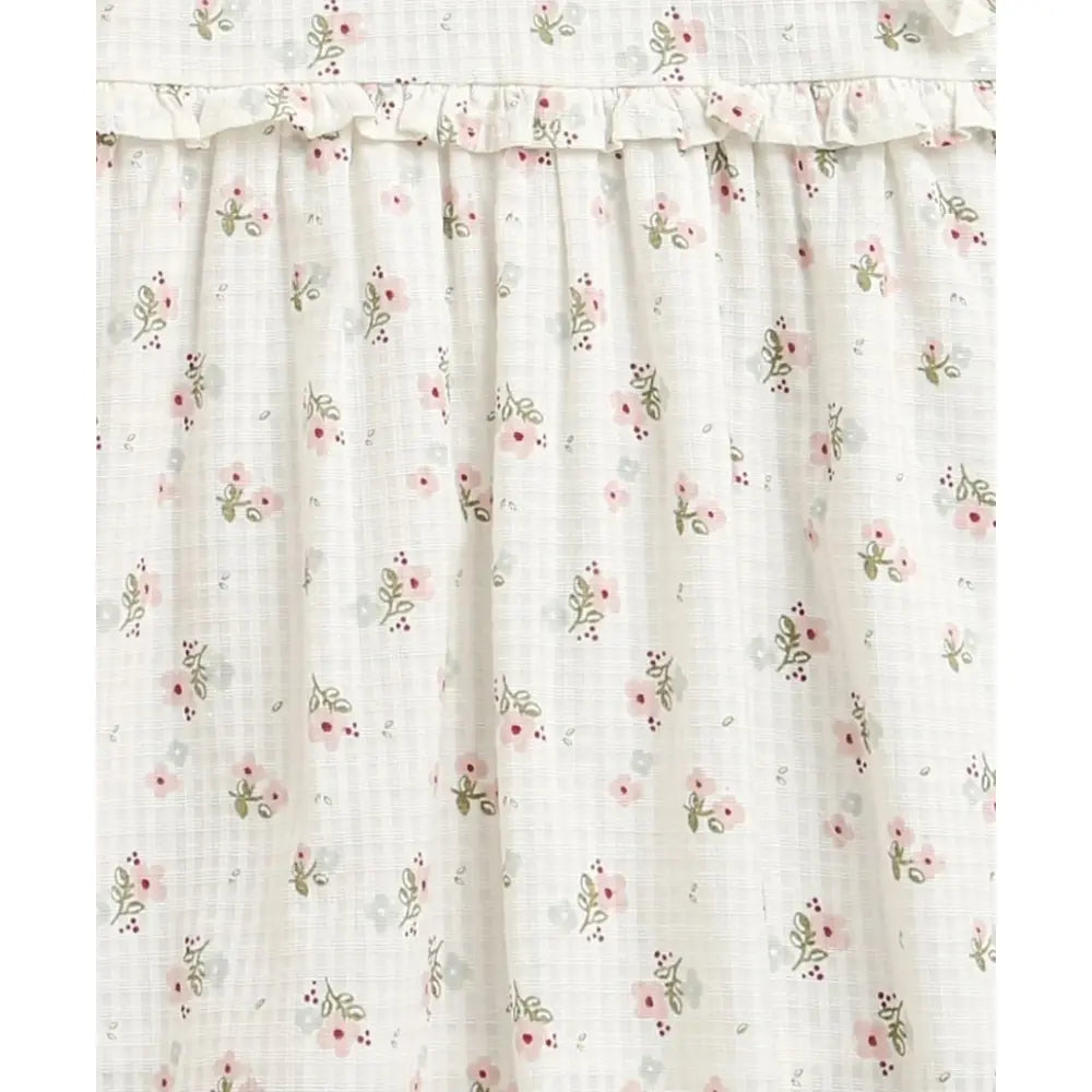 Sweetlime By As Sweet Blossom Ruffle Organic Cotton Dress &amp; Bloomer Set with Hairband - Off White
