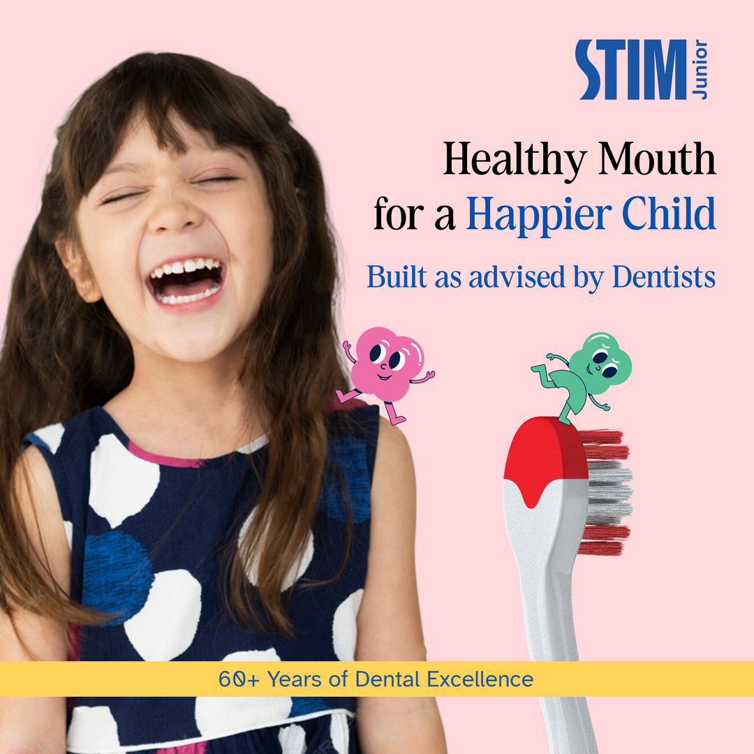 STIM Junior Baby Toothbrush | With Paste | 1-3 years | 2 Pcs - Multicolor