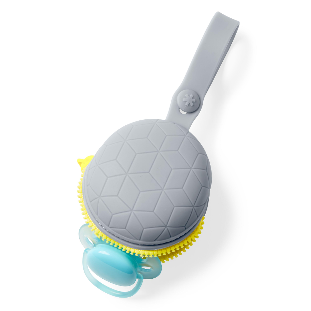 Skip Hop Grab & Go Silicone Pacifier Holder Grey Birth to 24 M