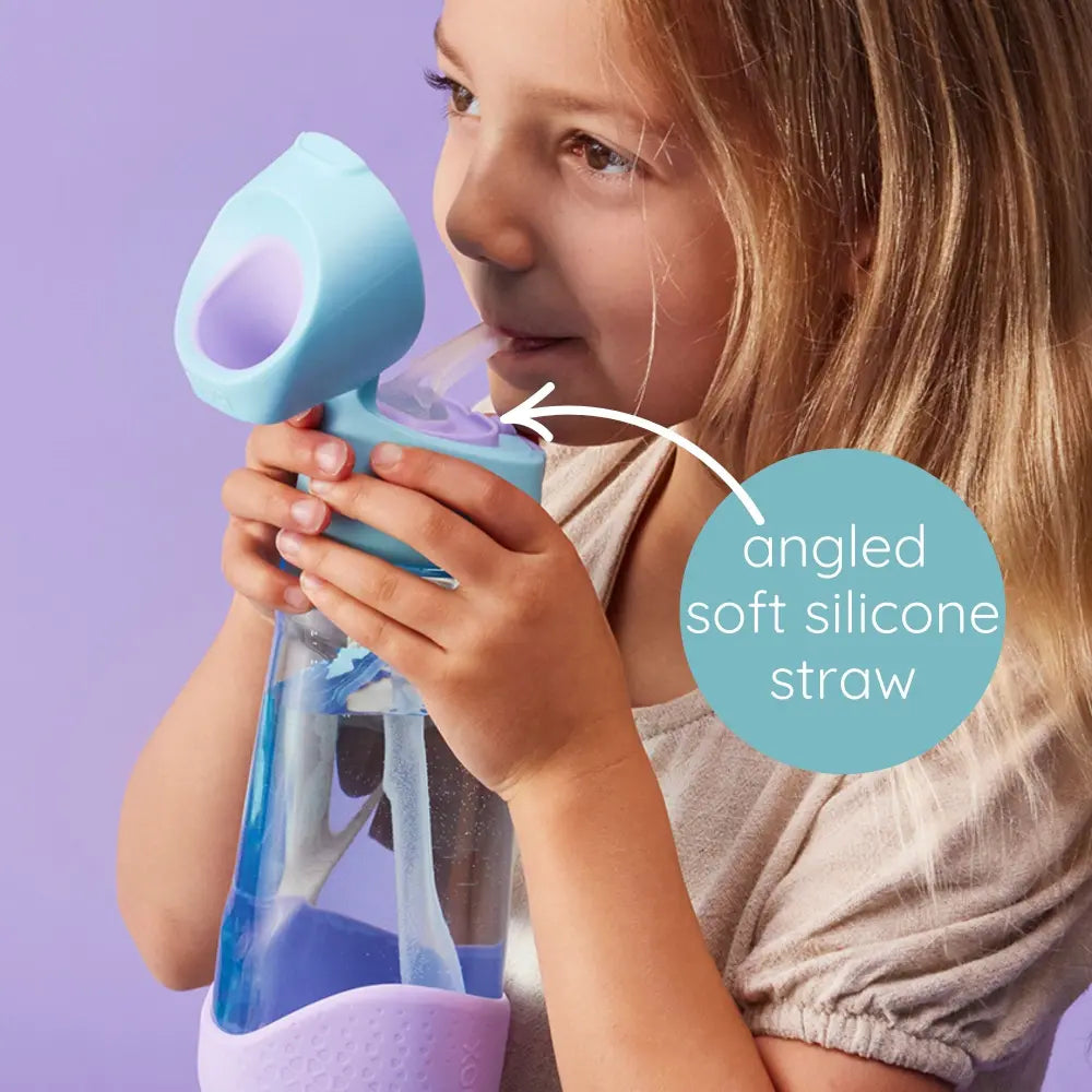 B.Box Disney Frozen Tritan Straw Water Bottle for Kids – 600ml, Durable &amp; Spill-Proof, BPA-Free, Easy Grip Design – Multicolour