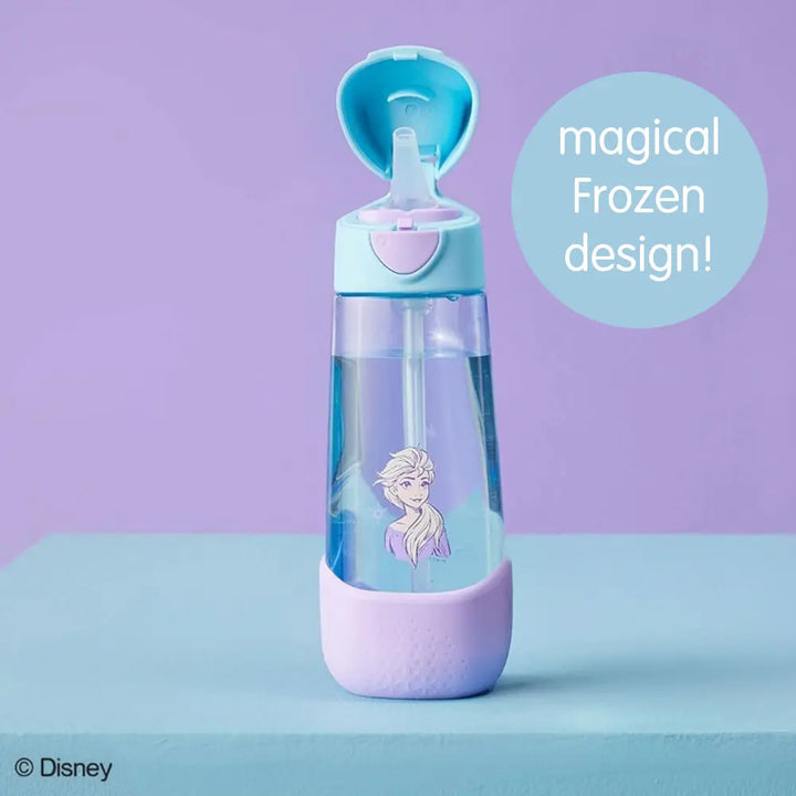 B.Box Disney Frozen Tritan Straw Water Bottle for Kids – 600ml, Durable &amp; Spill-Proof, BPA-Free, Easy Grip Design – Multicolour